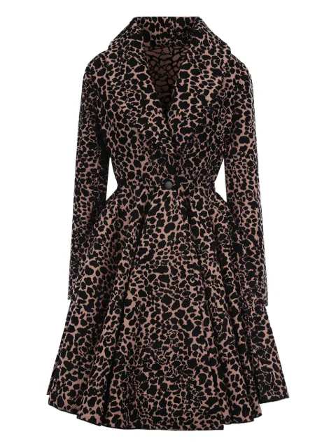 Alaïa panther-pattern single-breasted coat