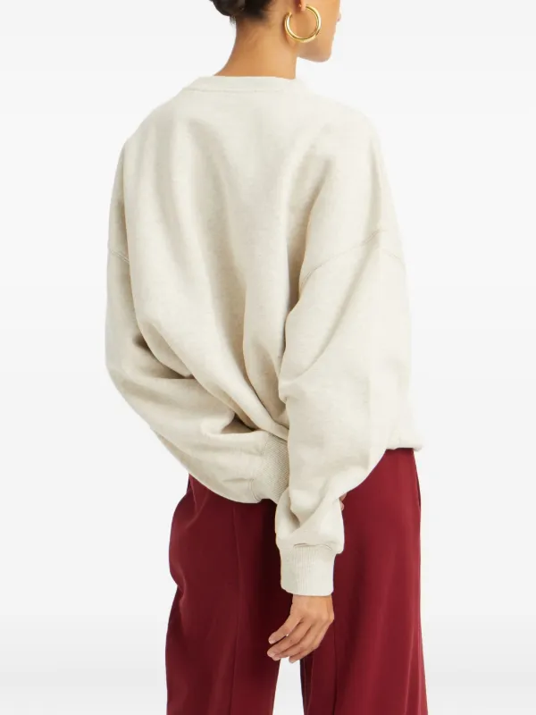 ROTATE BIRGER CHRISTENSEN Logo Embroidery Sweatshirt Neutrals