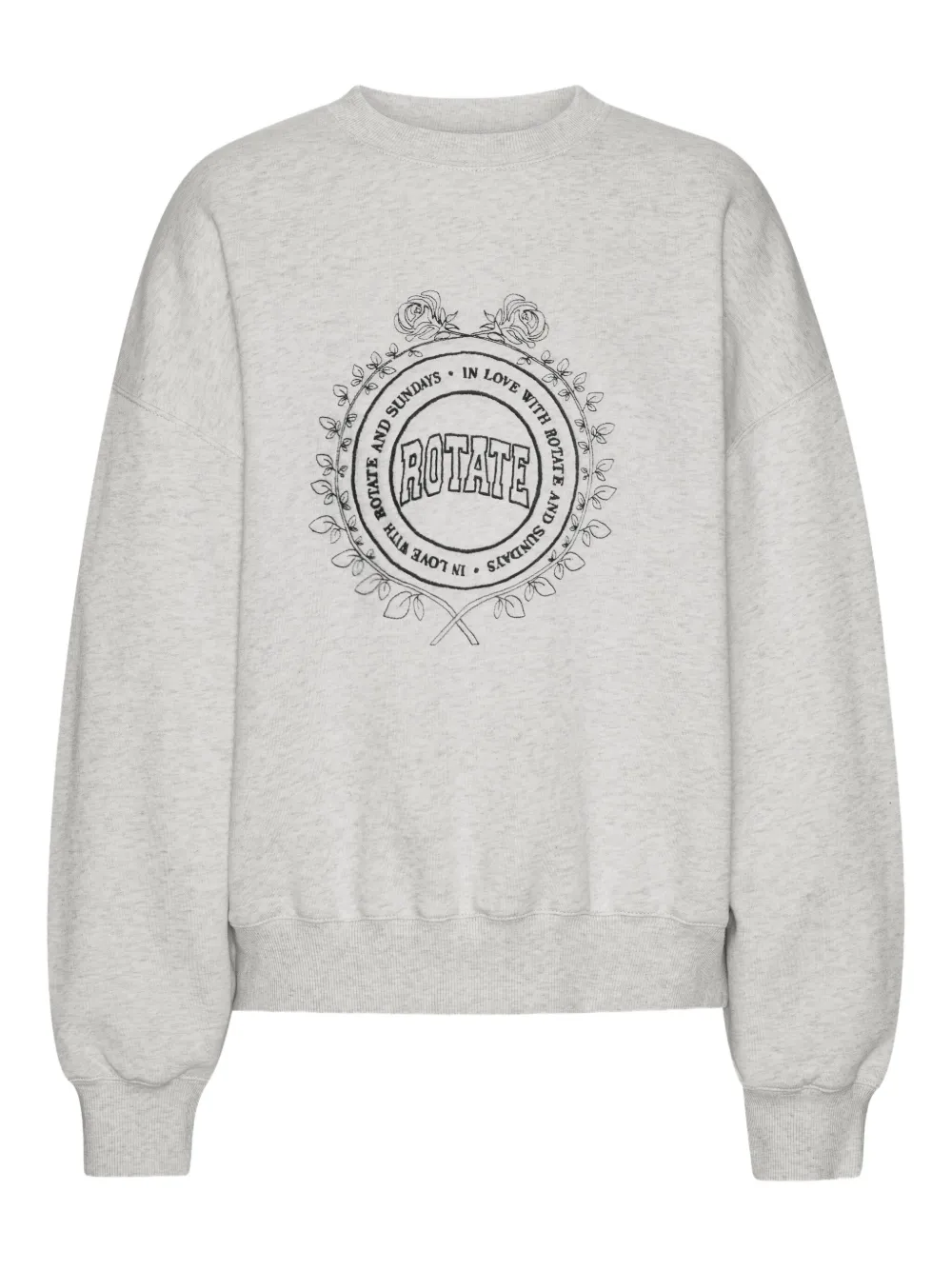 ROTATE BIRGER CHRISTENSEN logo embroidery sweatshirt Beige
