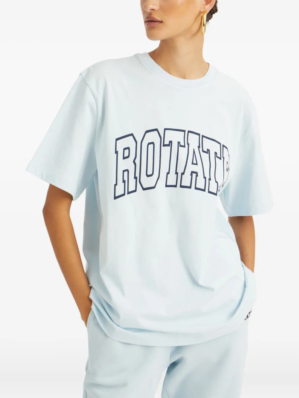 ROTATE BIRGER CHRISTENSEN logo-print T-shirt Blauw