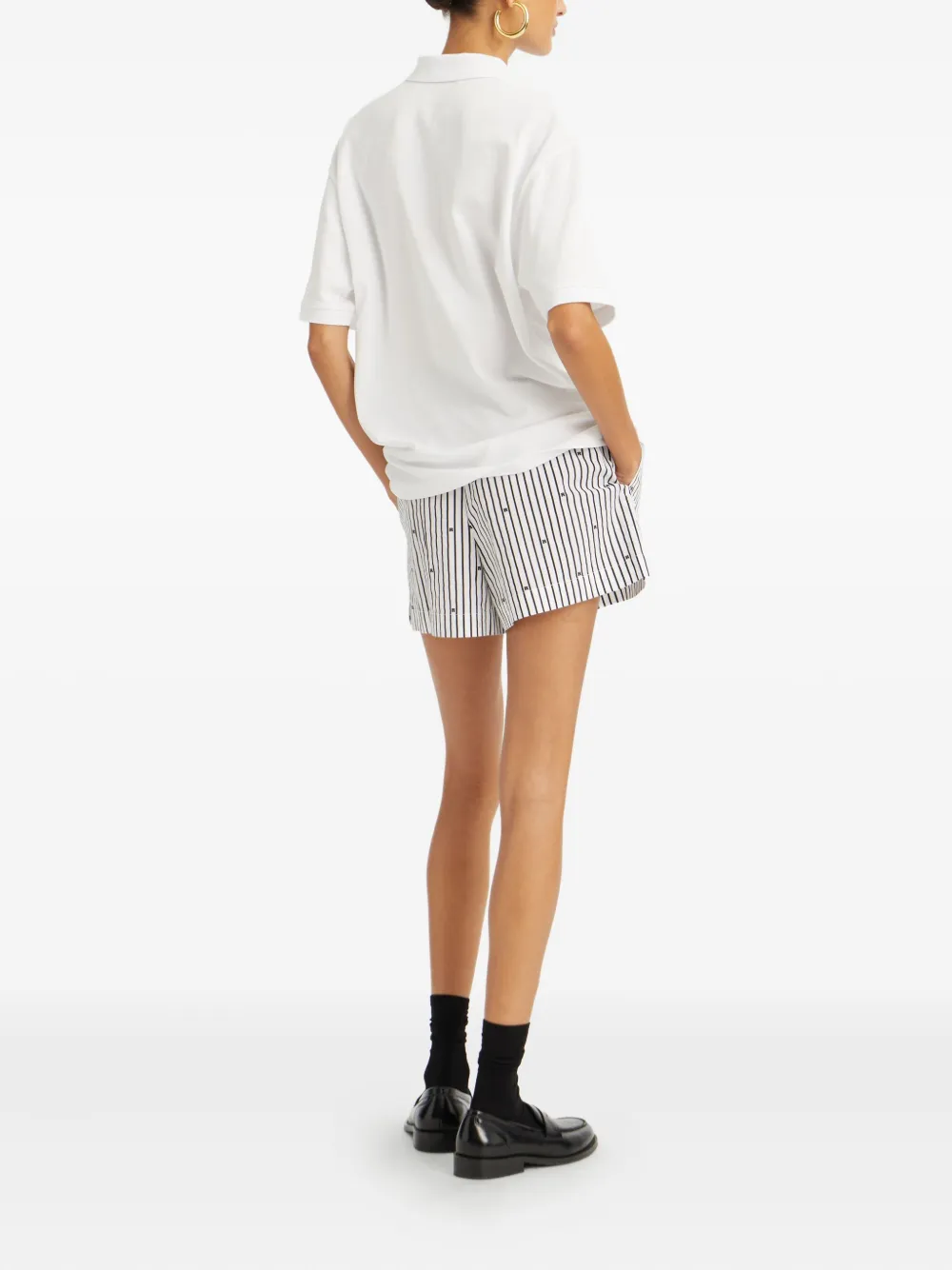 ROTATE BIRGER CHRISTENSEN Polotop met logoplakkaat Wit