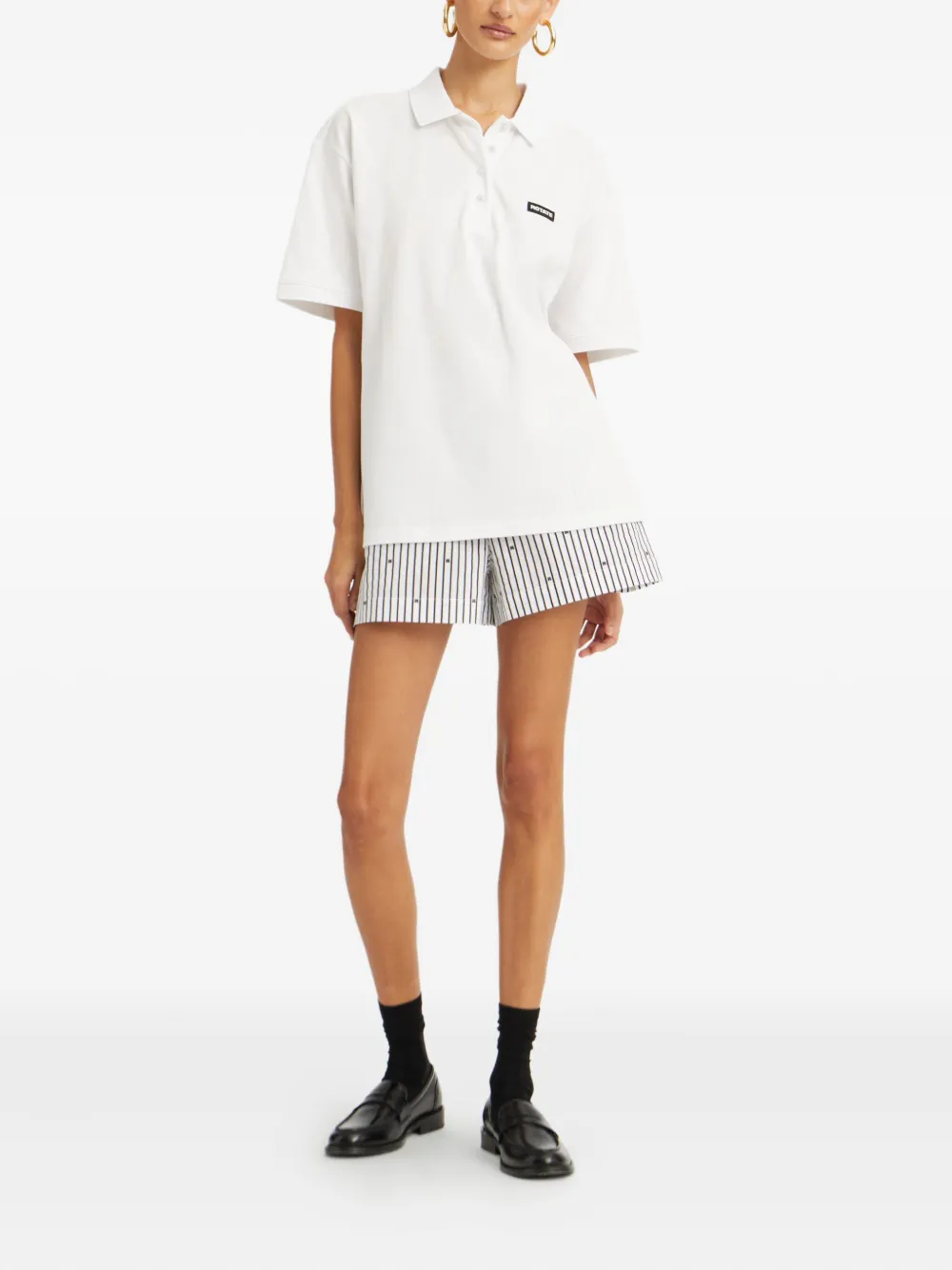ROTATE BIRGER CHRISTENSEN Polotop met logoplakkaat - Wit