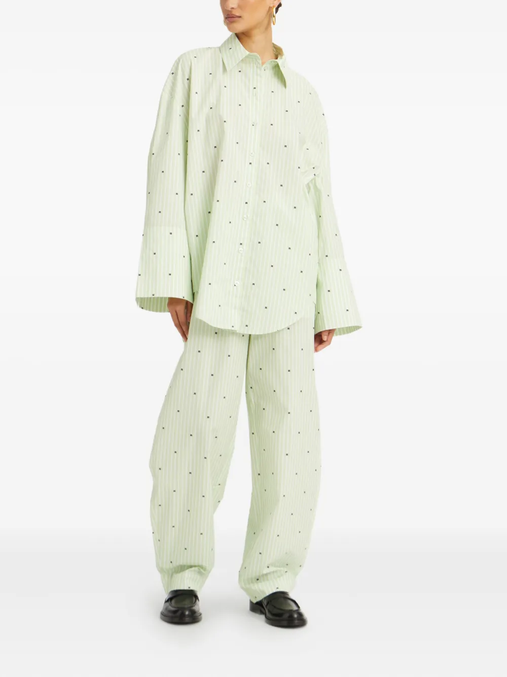 ROTATE BIRGER CHRISTENSEN Gestreept blouse Groen
