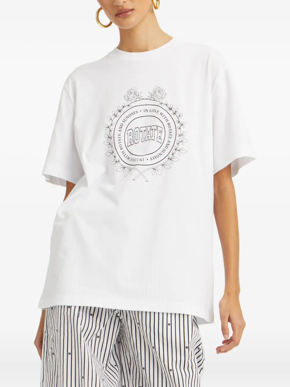 ROTATE BIRGER CHRISTENSEN logo print T-shirt Wit