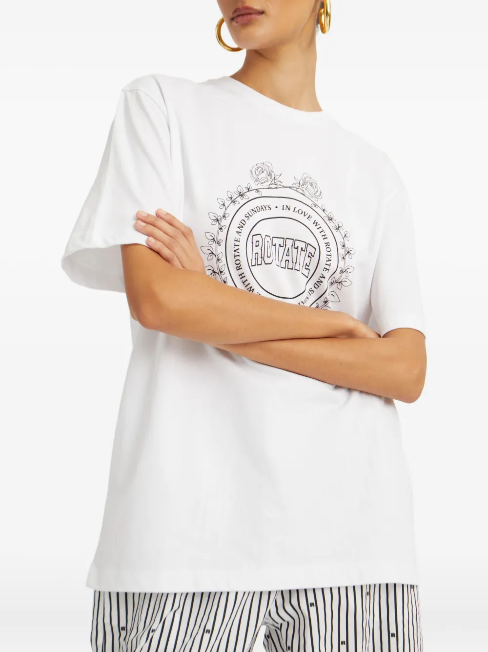 ROTATE BIRGER CHRISTENSEN logo print T-shirt Wit