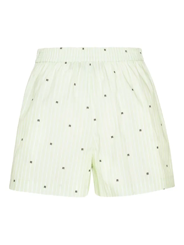 ショートパンツ ROTATE BIRGER CHRISTENSEN Short stripes Poplin Shorts Striped Black - ROTATE Birger Christensen
