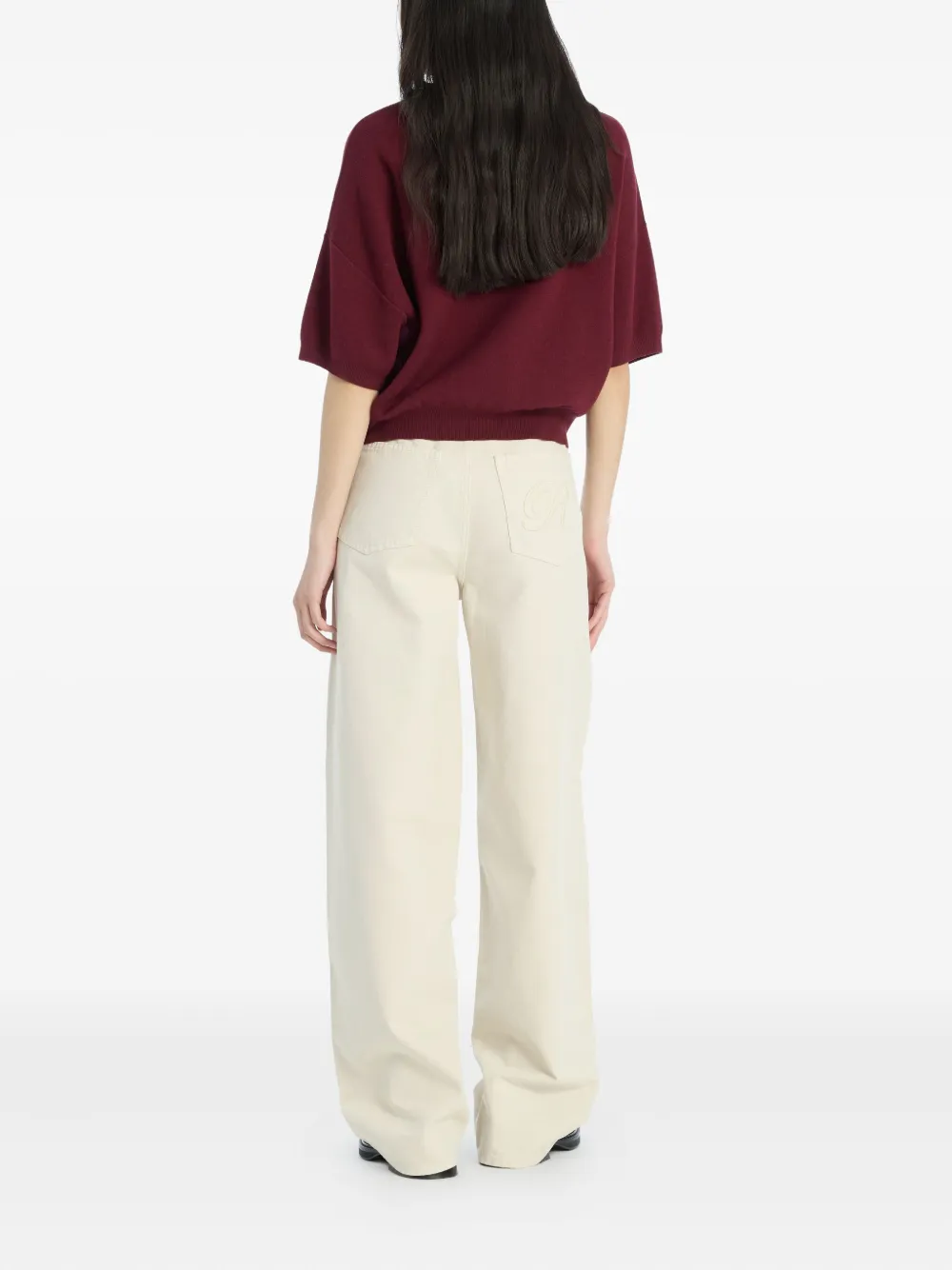 ROTATE BIRGER CHRISTENSEN Polotop met logopatch Rood