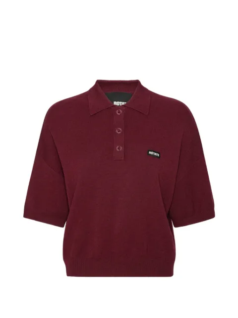 ROTATE BIRGER CHRISTENSEN playera tipo polo con parche del logo