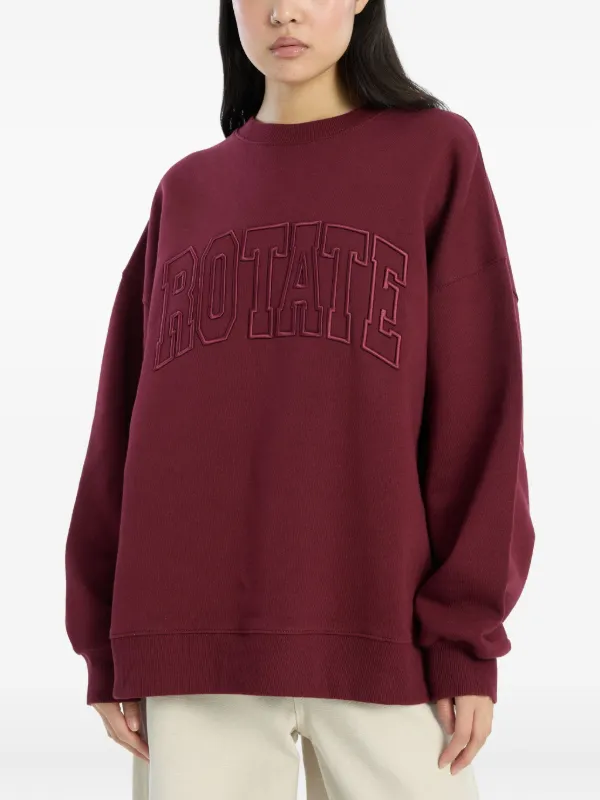 ROTATE BIRGER CHRISTENSEN Embroidered crew-neck Sweatshirt Red