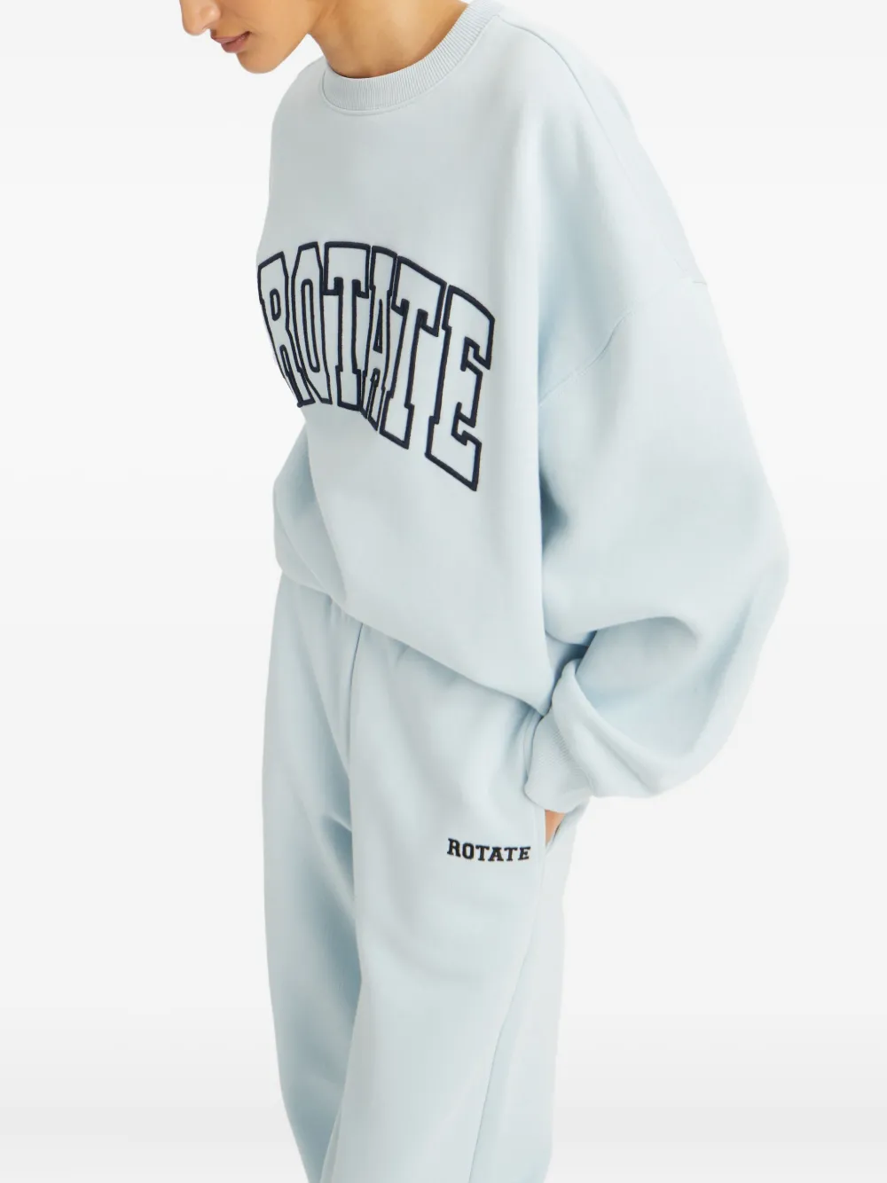 ROTATE BIRGER CHRISTENSEN embroidered-logo sweatshirt Blauw