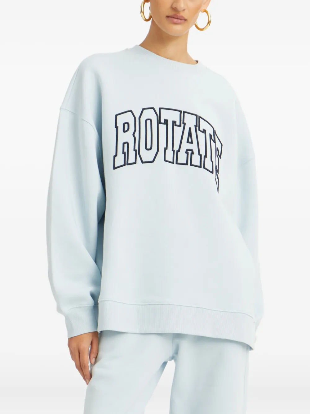 ROTATE BIRGER CHRISTENSEN embroidered-logo sweatshirt Blauw