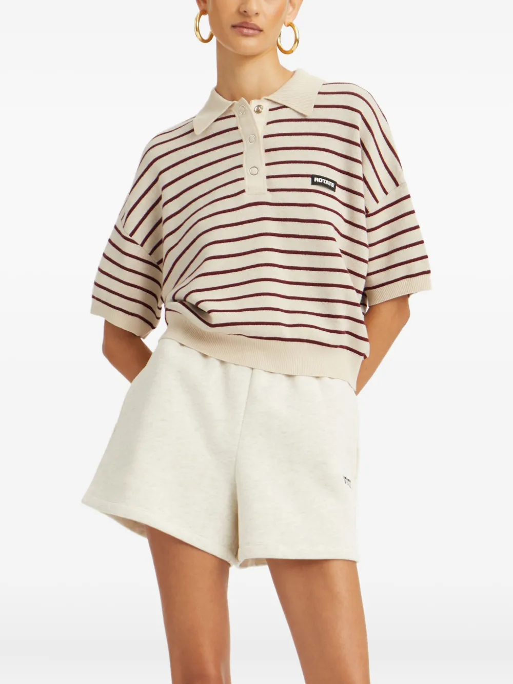 ROTATE BIRGER CHRISTENSEN striped polo top | Poloshirts | Image 2