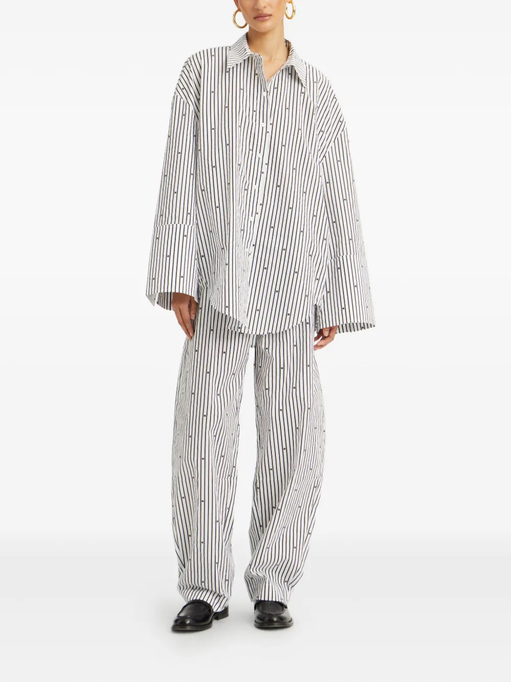 ROTATE BIRGER CHRISTENSEN Gestreept blouse Wit