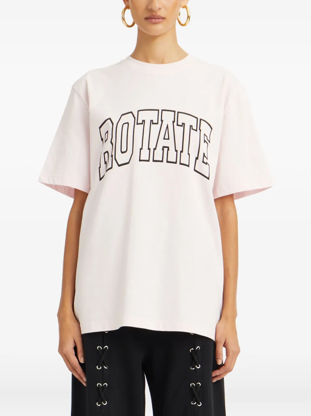 ROTATE BIRGER CHRISTENSEN logo print T-shirt Roze