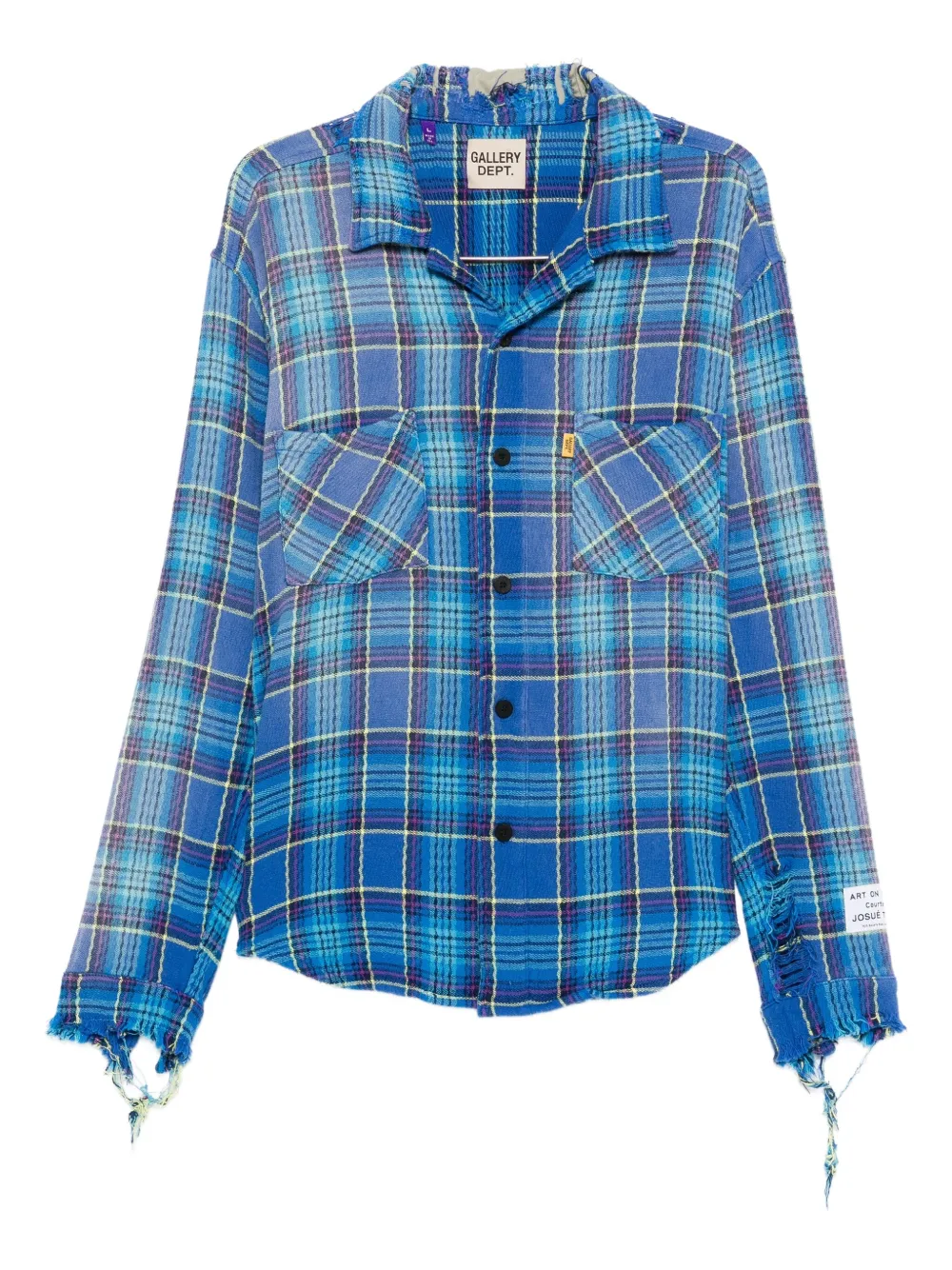 GALLERY DEPT. frayed plaid shirt | Blue | Image 1