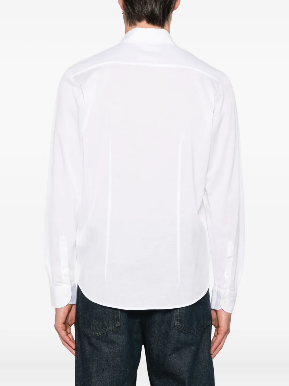 Gran Sasso Long-sleeve Button-down Shirt In White