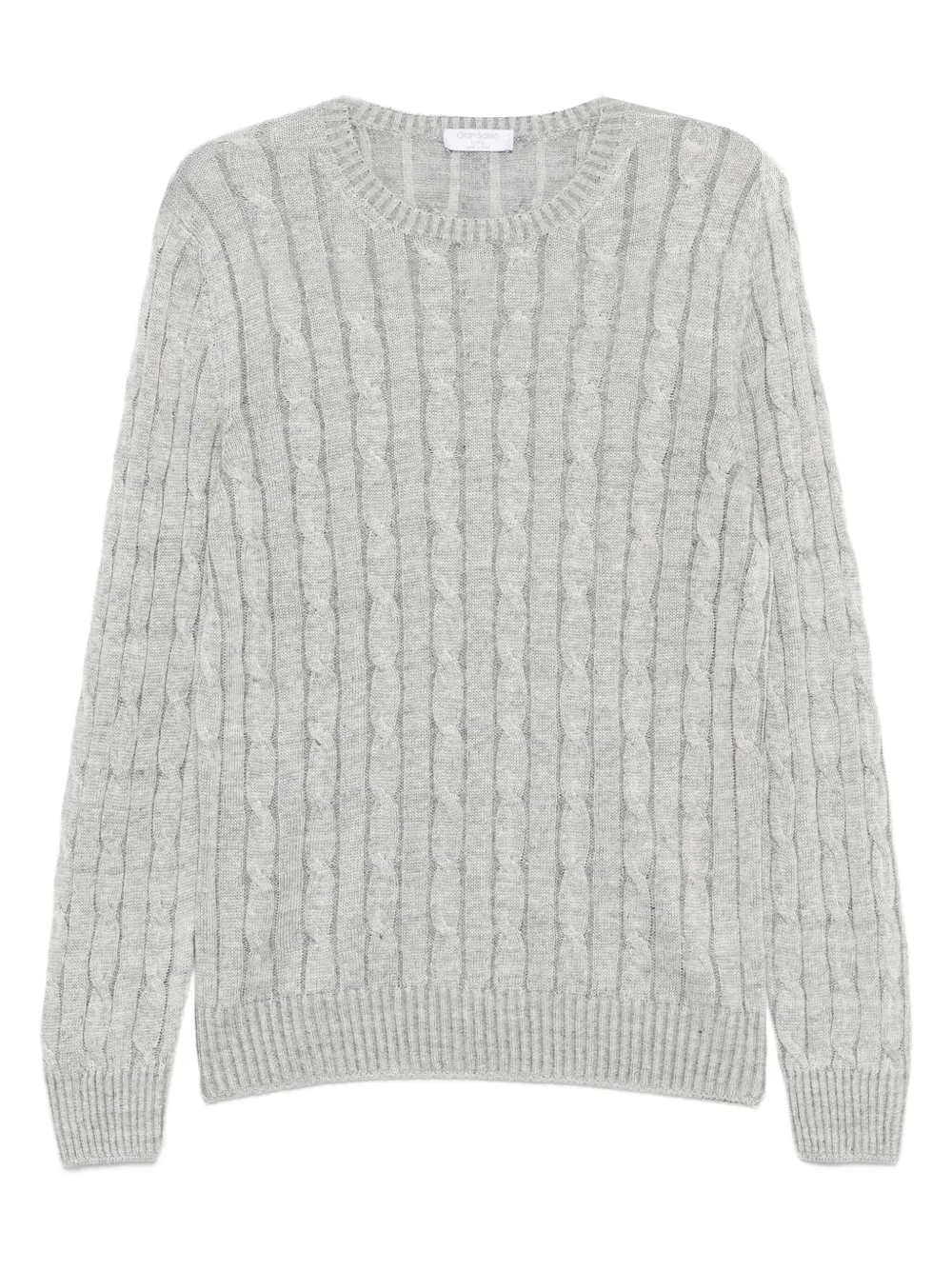 Gran Sasso Pullover mit Zopfmuster | Grau | Image 1