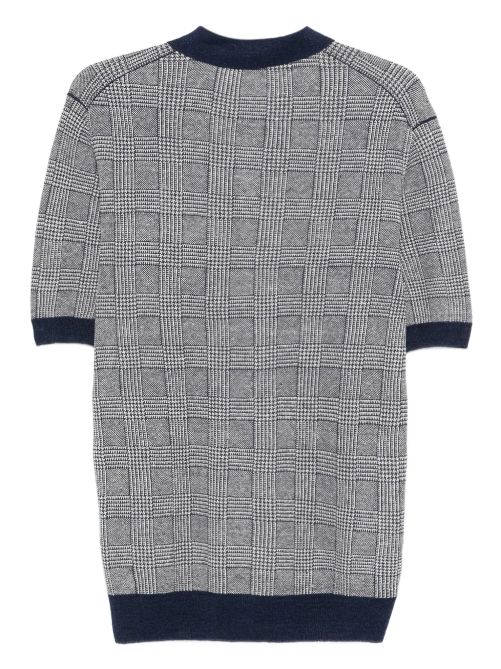 Gran Sasso Geruit poloshirt - Blauw