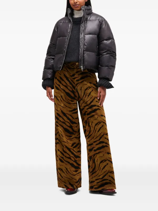 GANNI ジップ パデッドジャケット | ブラック | FARFETCH JP