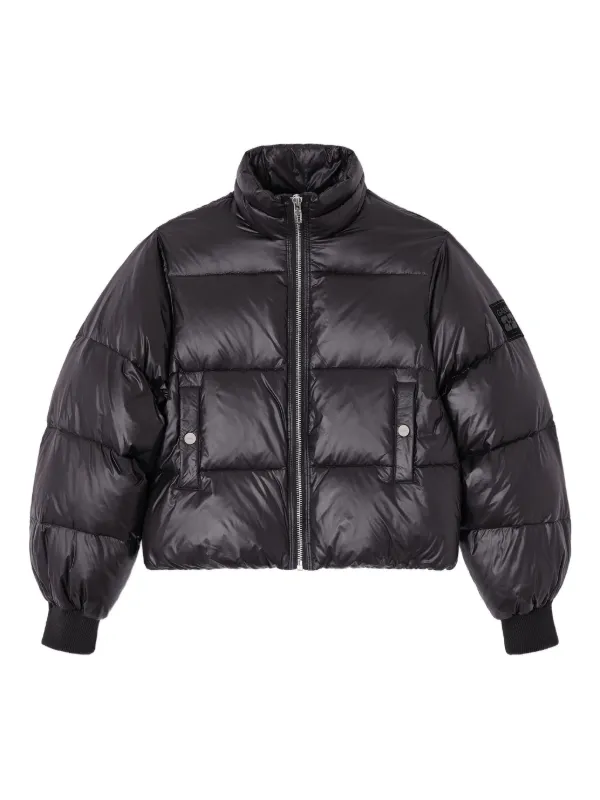 GANNI ジップ パデッドジャケット | ブラック | FARFETCH JP
