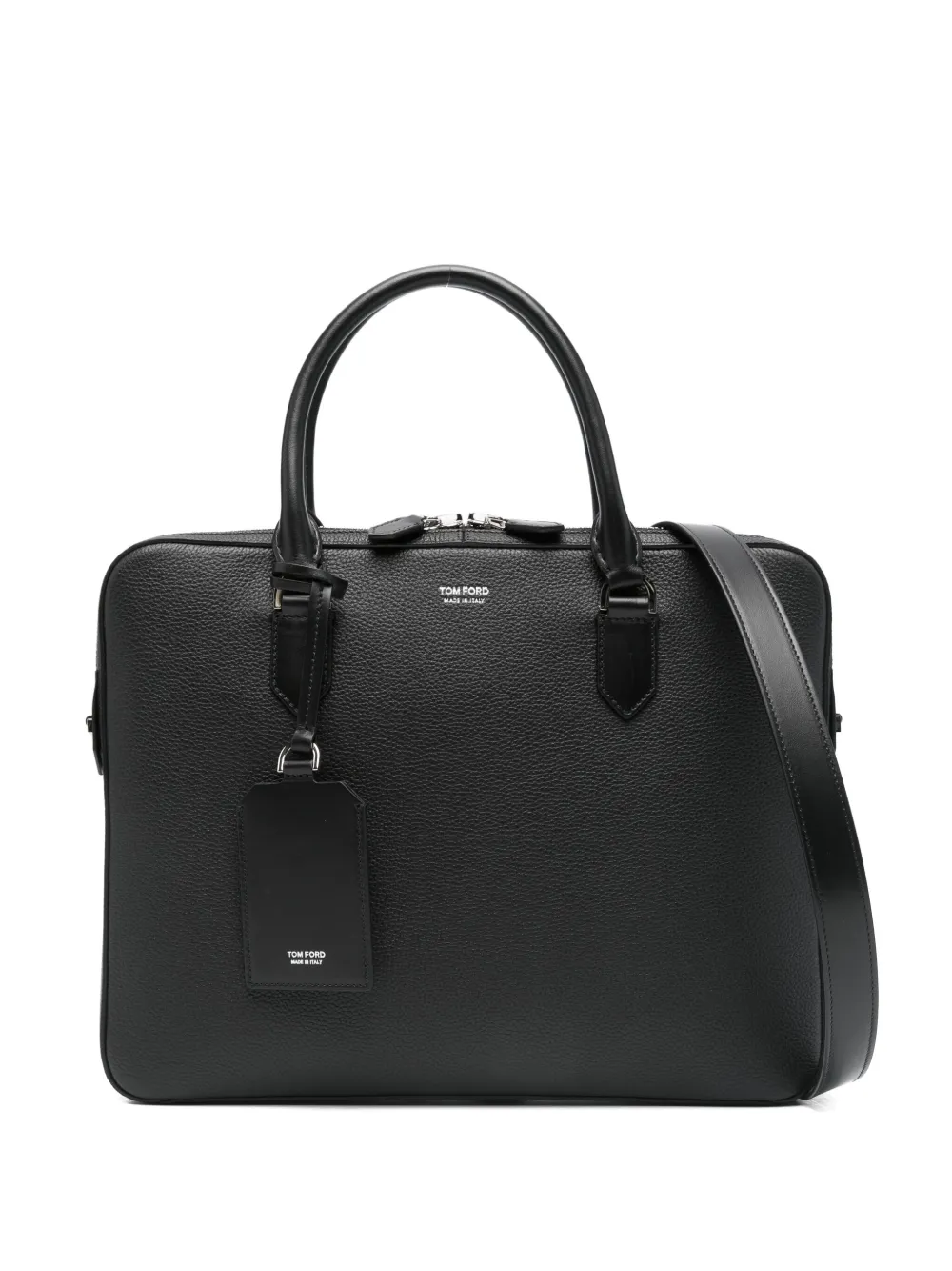 TOM FORD Elliot City zip-top handle briefcase Zwart