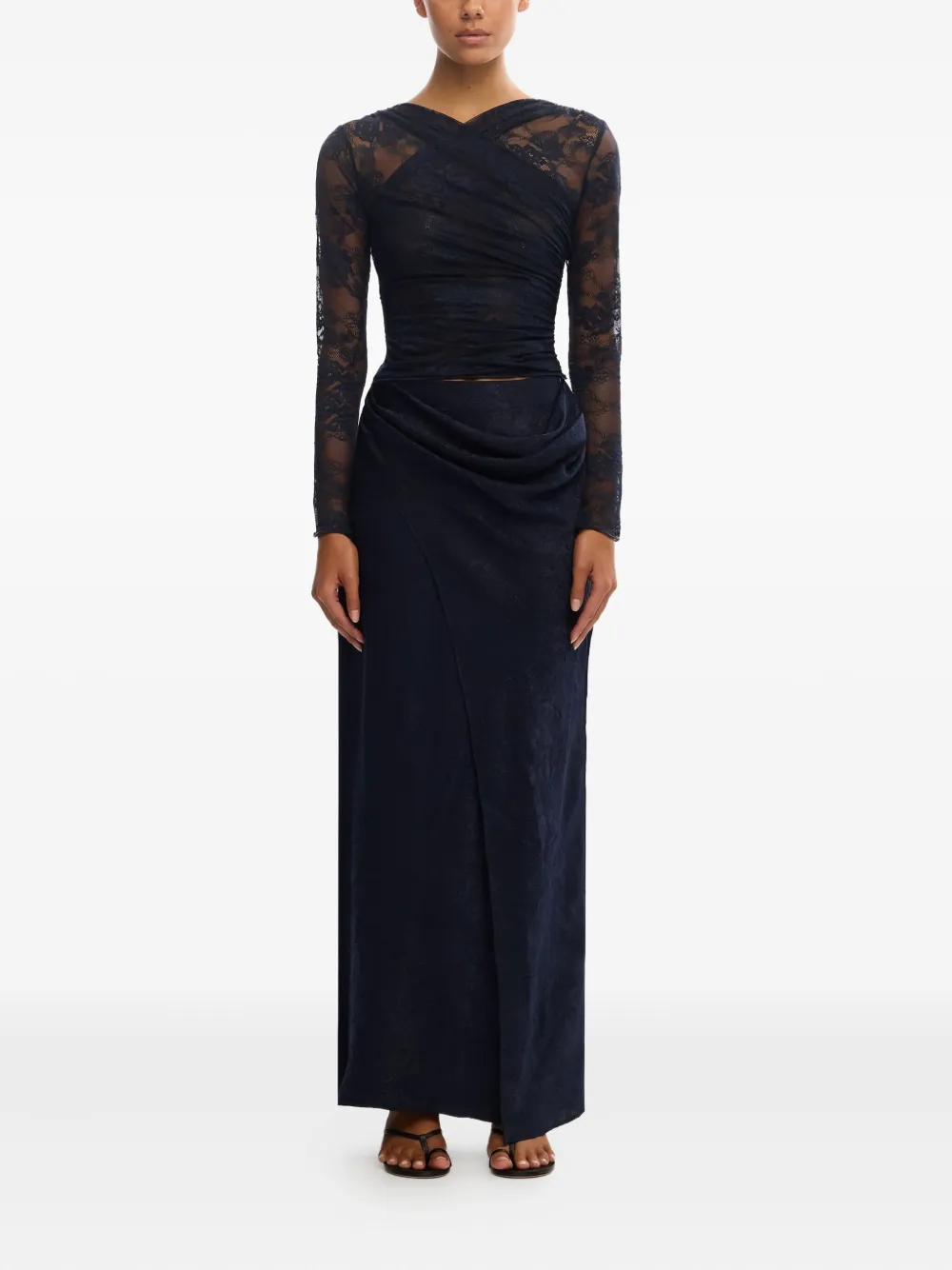 SIGNIFICANT OTHER NIDA draped maxi skirt - Blauw