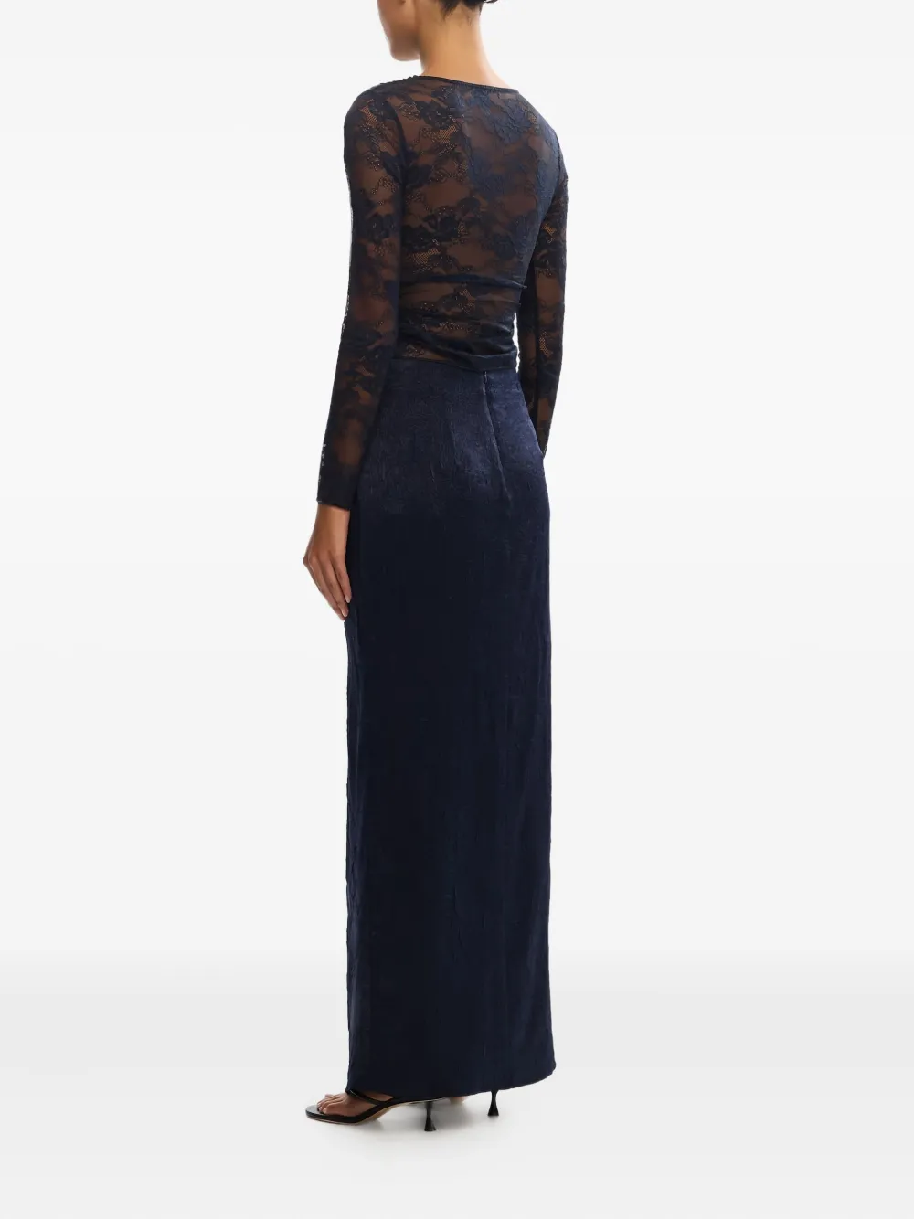 Significant Other Nida Draped Maxi Skirt In Blue