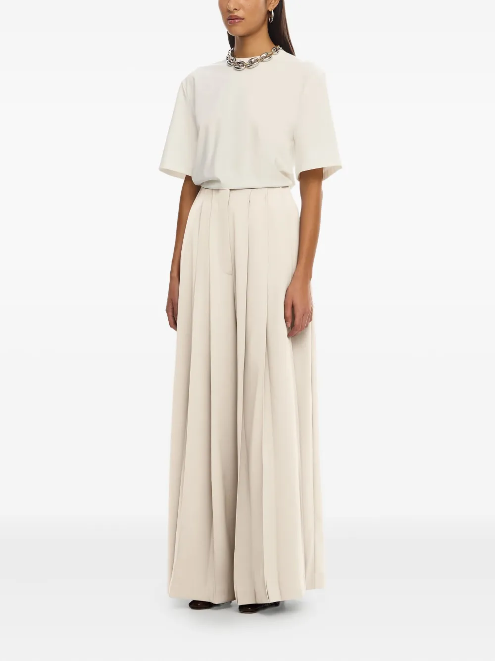 Significant Other Bowie Pleated Trousers In Neutral