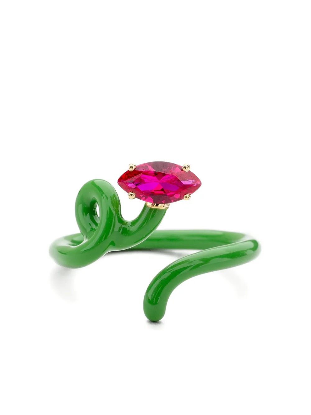 Bea Bongiasca 9K yellow gold Baby Vine corundum ring | Fine Jewelry | Image 2