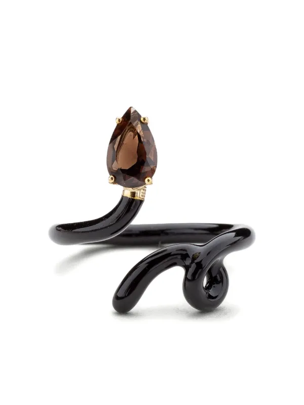 Bea Bongiasca 9K Yellow Gold Baby Vine Quartz Ring