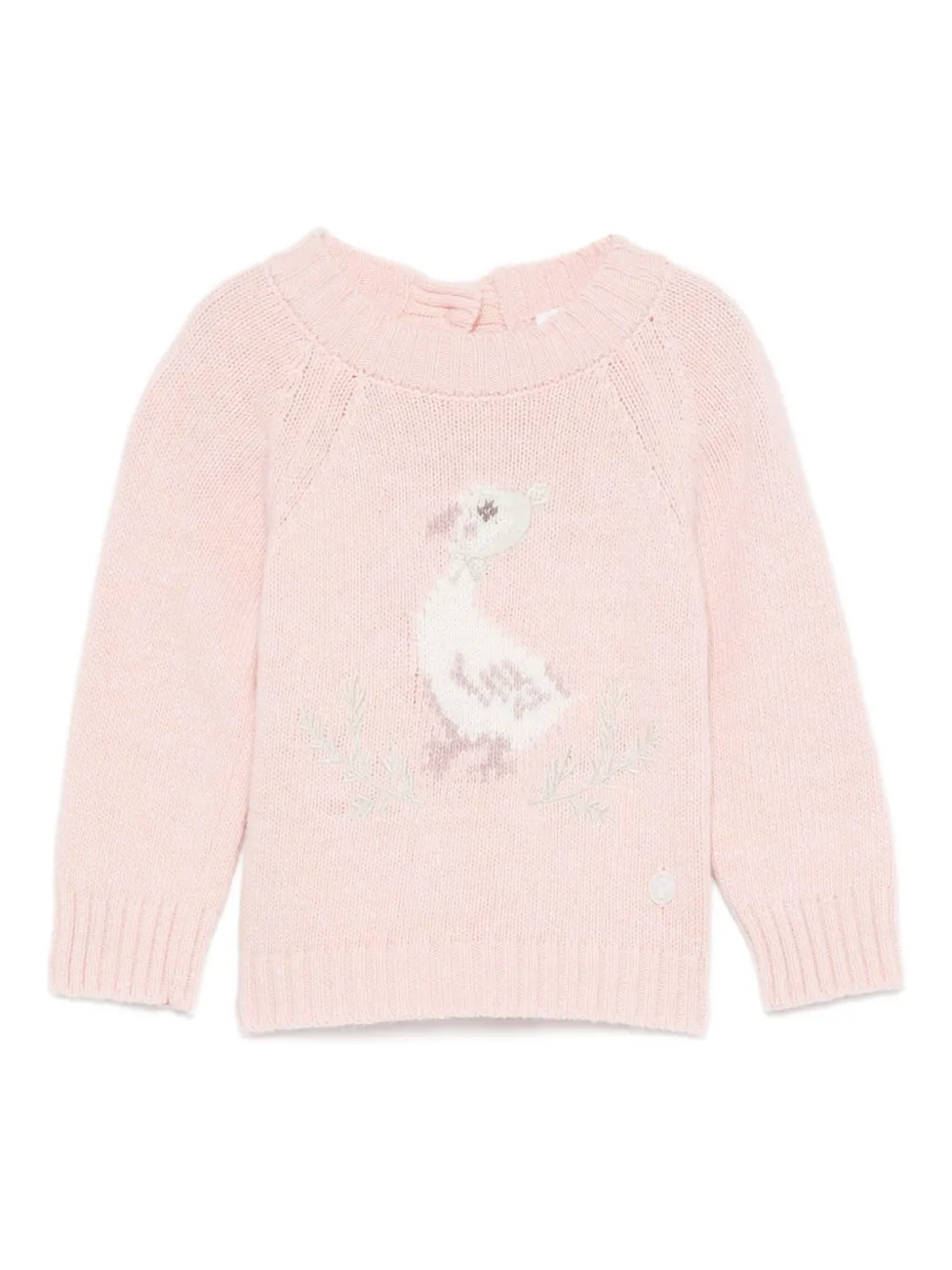 Patachou embroidered-duck sweater | Pink | Image 1