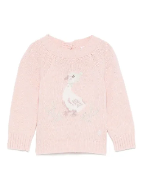 Patachou embroidered-duck sweater