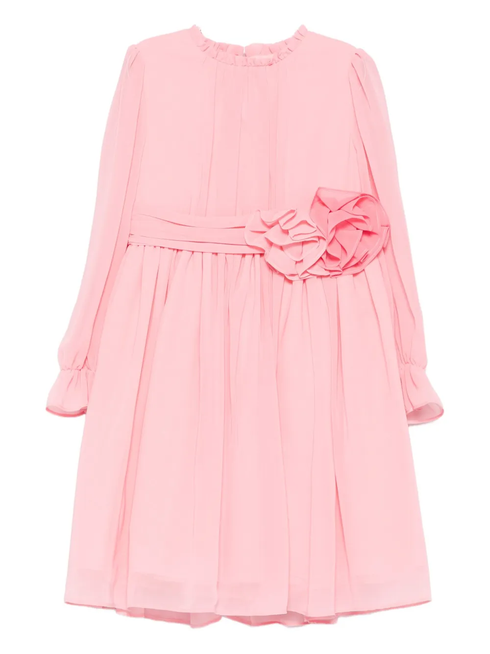 Patachou Abito plissettato con decorazione a rose - Rosa