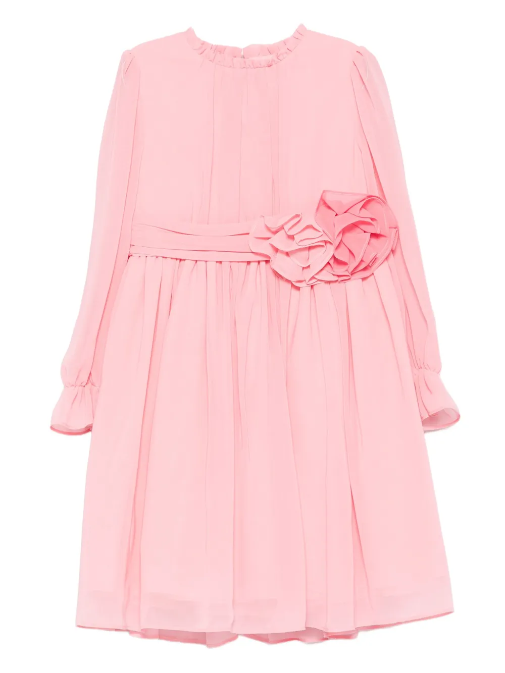 Patachou pleated rose-embellished dress | Pink | Image 1