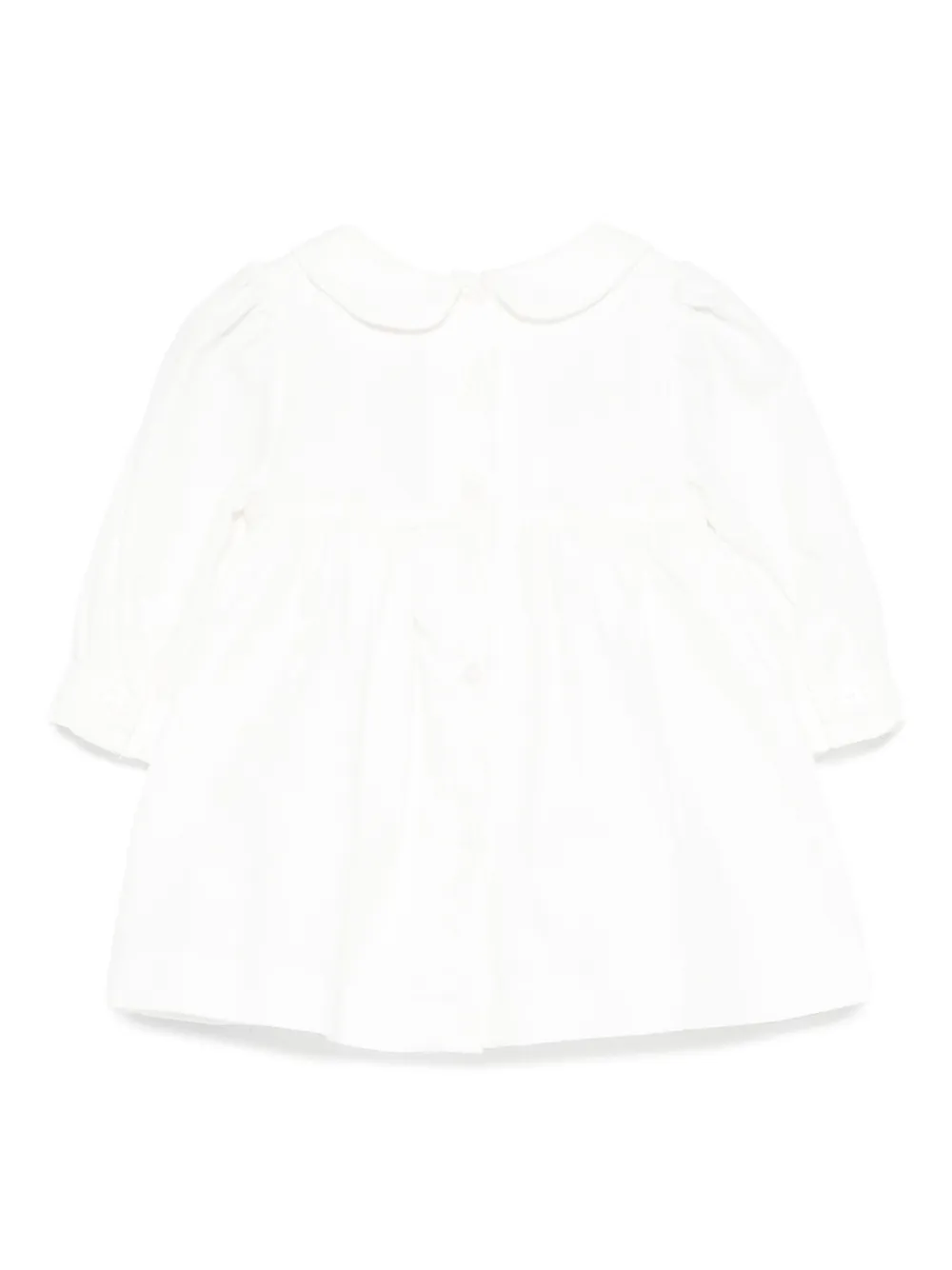 Patachou Embroidered Smocked Dress In Neutral