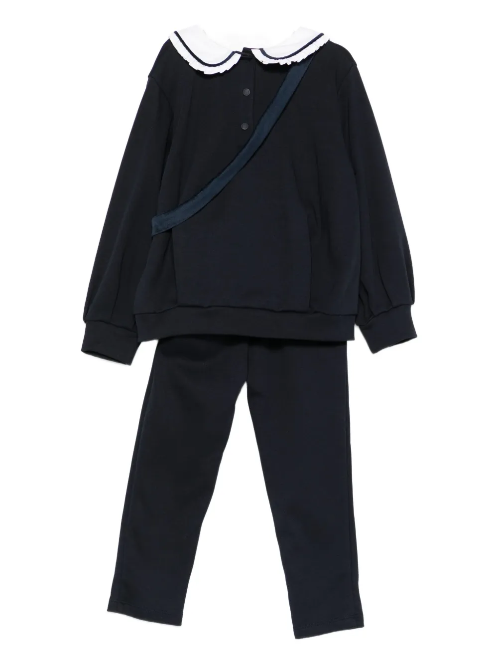 Patachou Bag-embellishment Trousers (set Of Two) In Blue