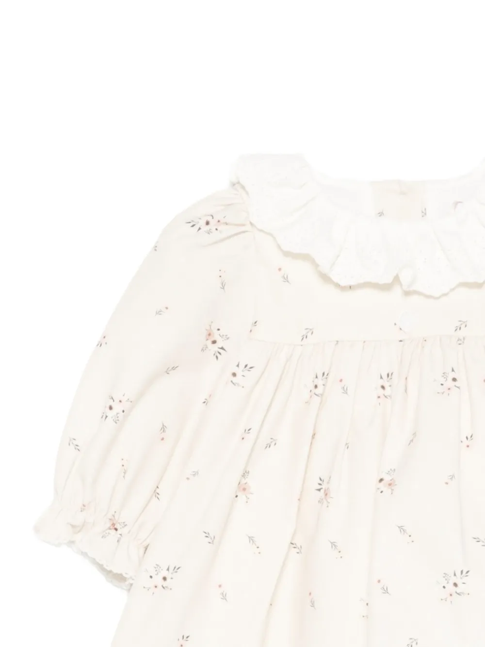 Patachou Jurk met franje en bloemenprint Beige