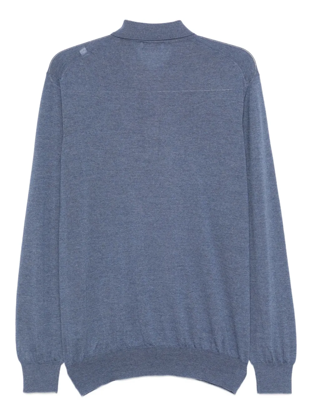 Gran Sasso Poloshirt van scheerwol - Blauw