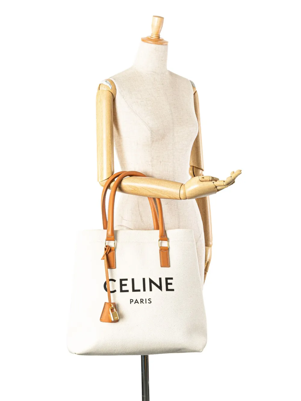 Céline Pre-Owned 2019 Small Canvas Logo Print Horizontal Cabas tote bag | Pre-Owned | Image 2