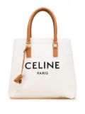 Céline Pre-Owned 2019 Small Canvas Logo Print Horizontal Cabas tote bag - Brown