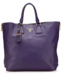 Prada Pre-Owned 2010-2025 Vitello Daino Side Zip Convertible Tote satchel - Purple