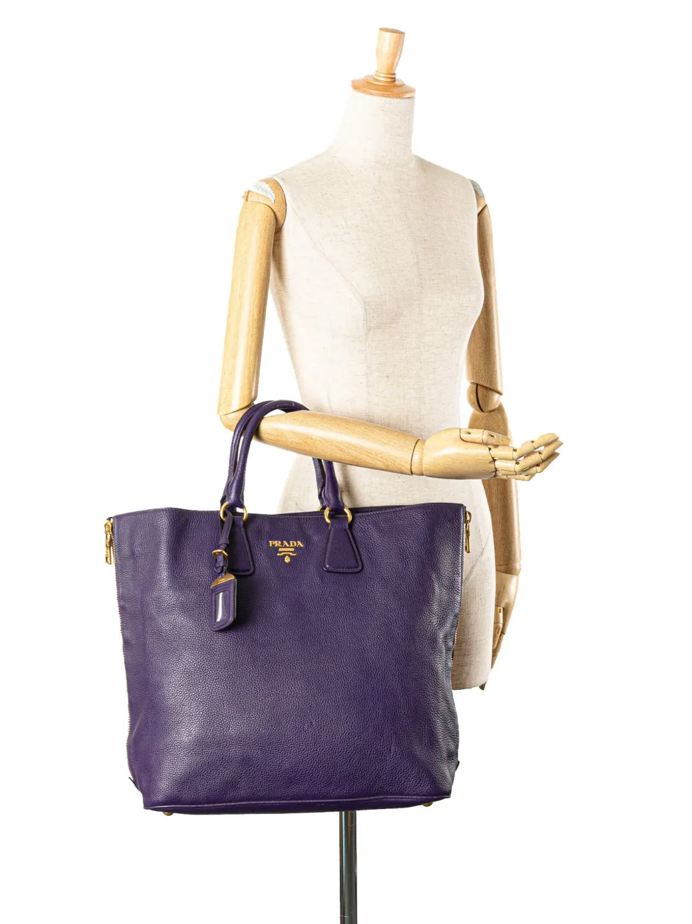 Prada Pre-Owned 2010-2025 Vitello Daino Side Zip Convertible Tote satchel | Pre-Owned | Image 2