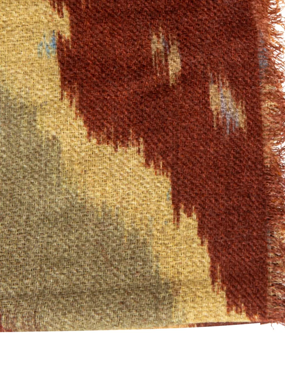GAYNOR BONGARD abstract-print fringed scarf Oranje