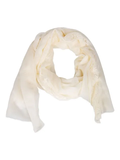 GAYNOR BONGARD lace-trimmed scarf