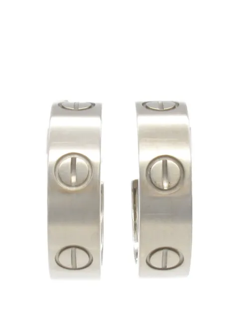 Cartier 2010-2025 18K White Gold Classic Love Hoop earrings