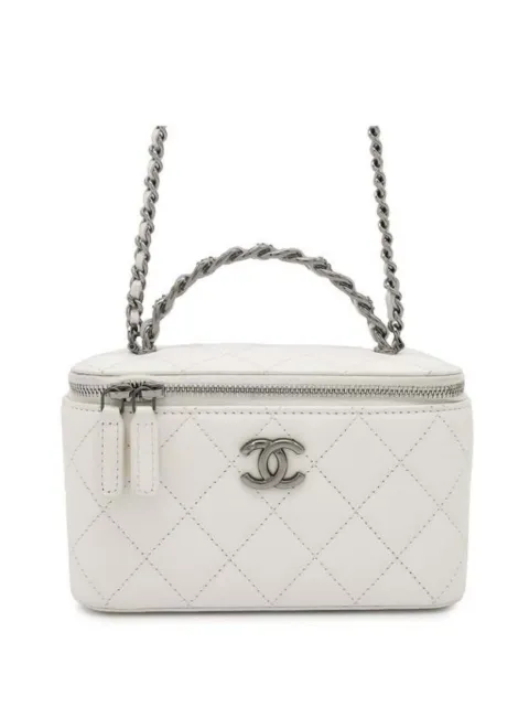 CHANEL Pre-Owned 2021-2025 CC Quilted Lambskin Chain Top Handle vanity bag