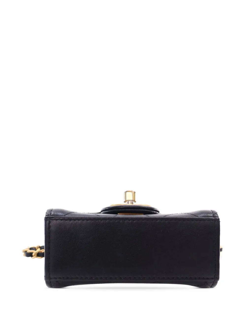 Pre-owned Chanel 2019 Mini Goatskin Chic Pearls Clutch On Chain Crossbody Bag In Black