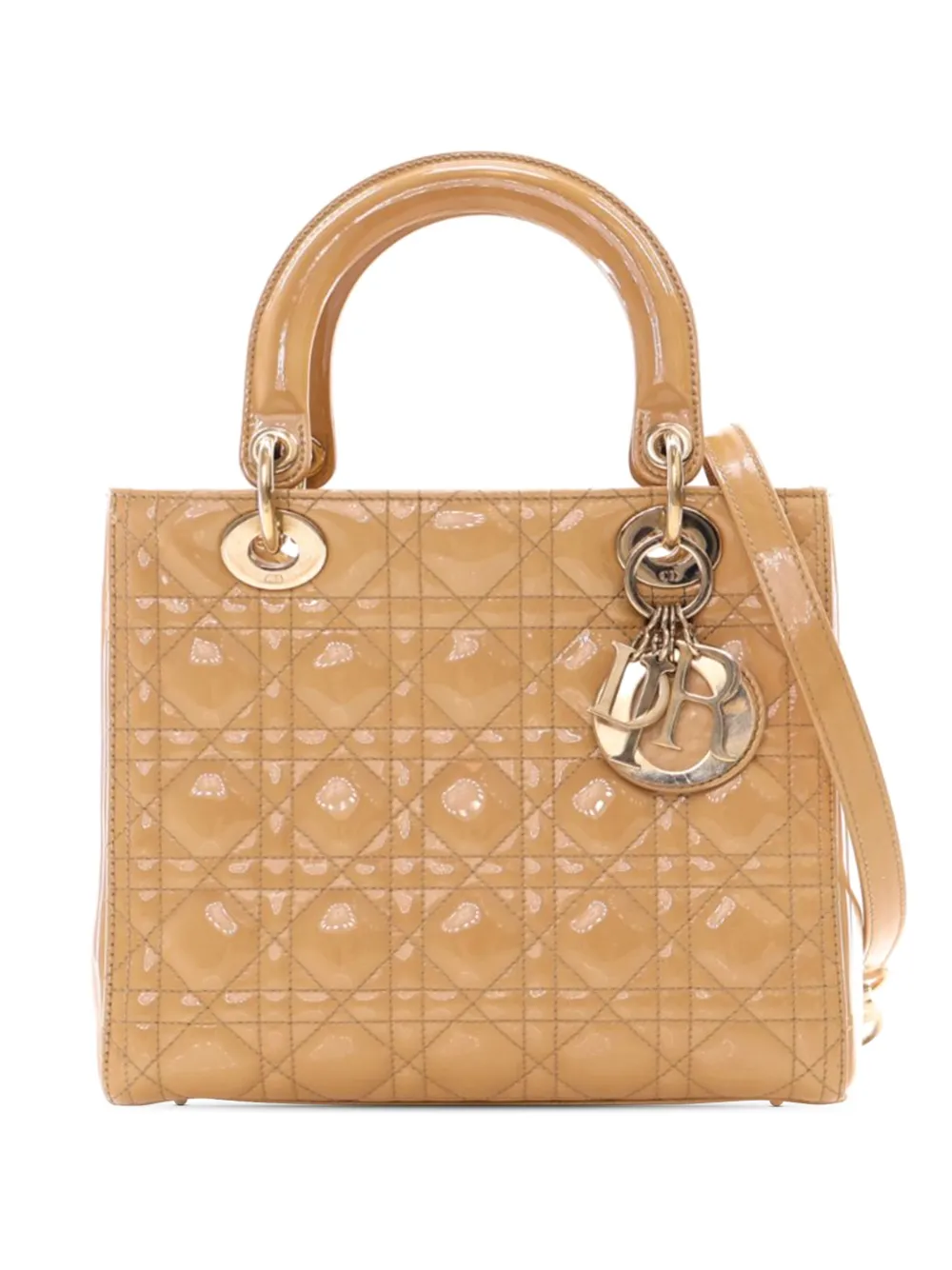 2011 Medium Patent Cannage Lady Dior satchel