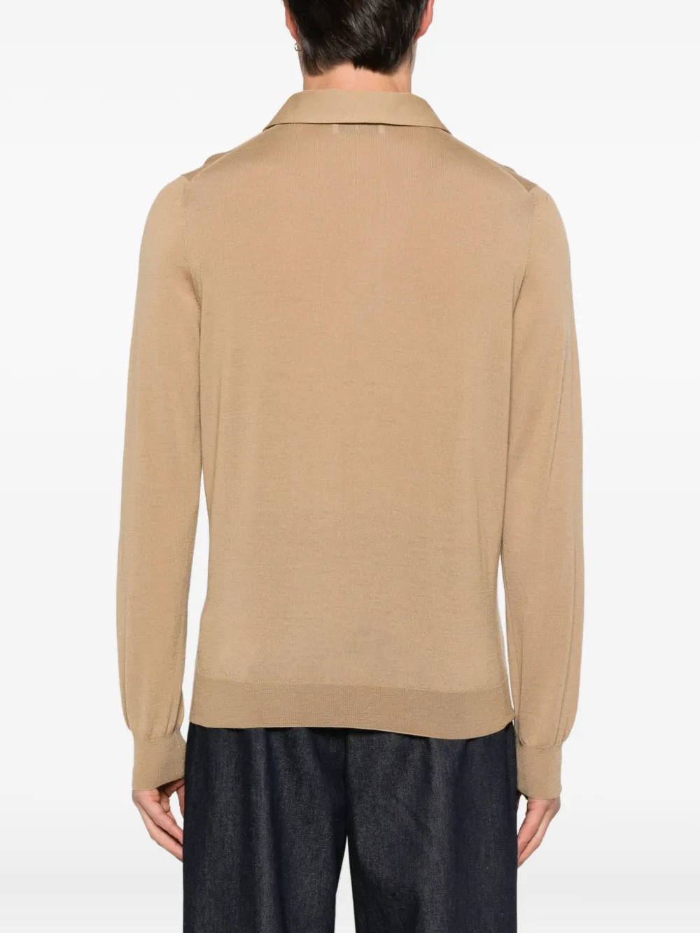 Gran Sasso Poloshirt met lange mouwen Bruin