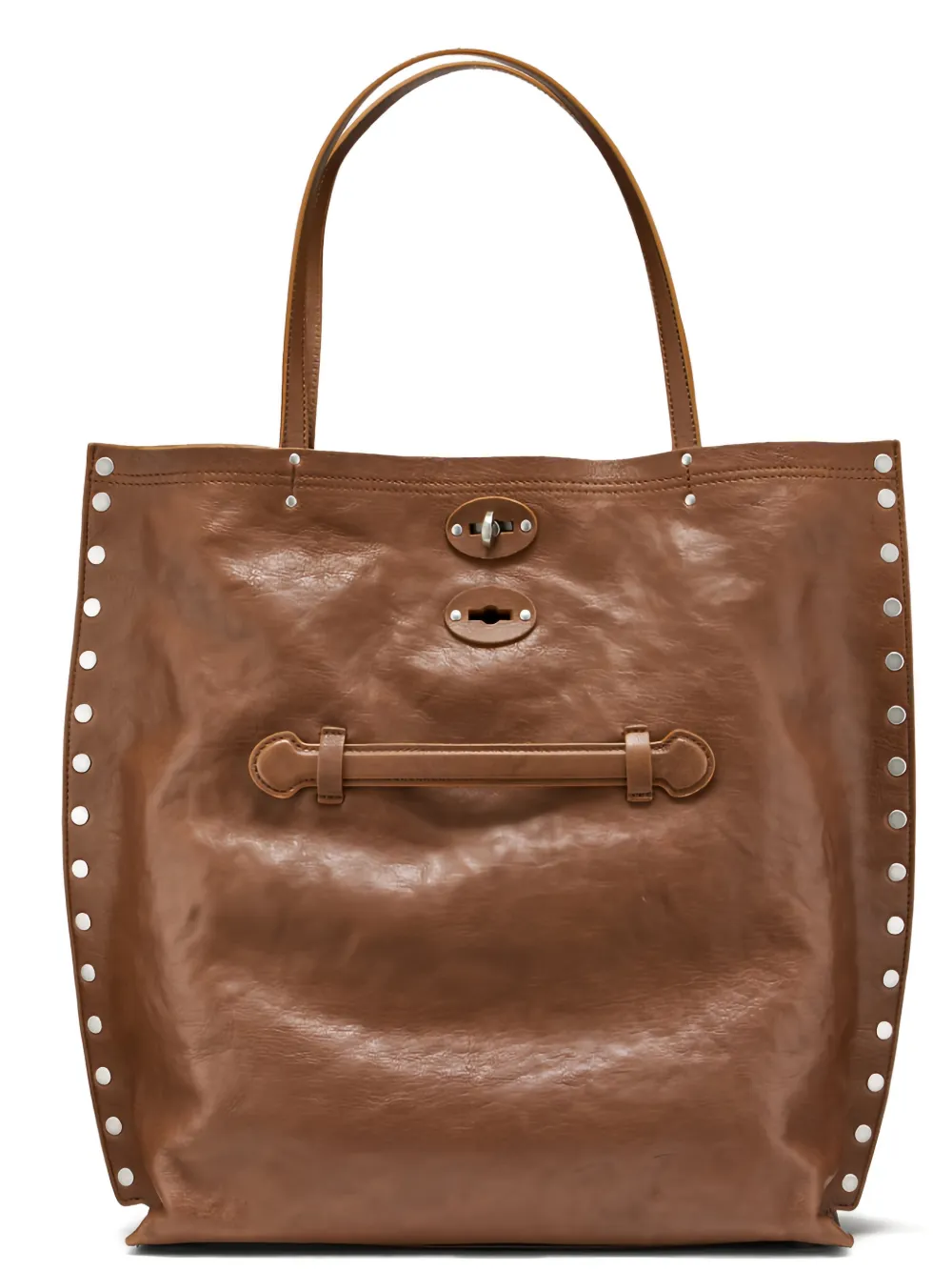 Zanellato studded-embellishment tote bag - Bruin